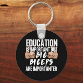 Onderwijs is belangrijk, maar grote pieptonenzijn sleutelhanger (Voorkant)