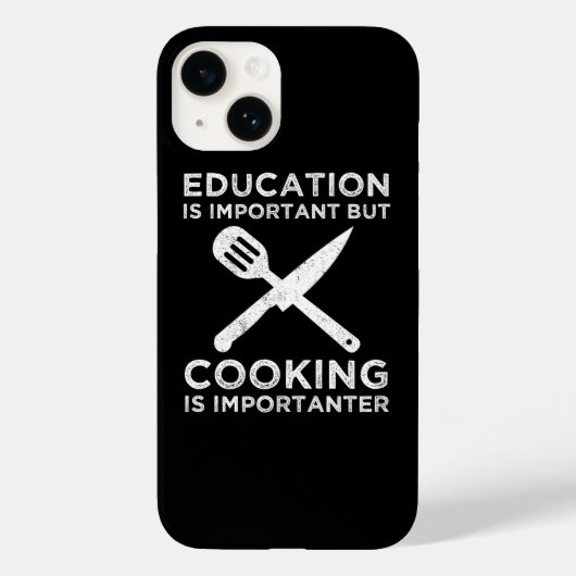 Onderwijs is belangrijk, maar koken is belangrijk Case-Mate iPhone case (Achterkant)
