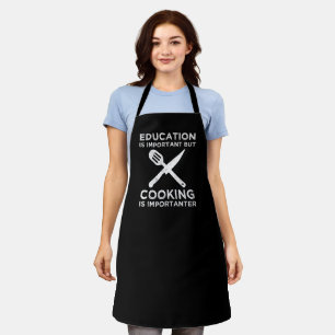 Onderwijs is belangrijk, maar koken is belangrijk schort