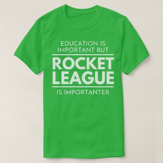 Onderwijs is belangrijk, maar Rocket League is imp T-shirt (Design voorkant)