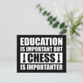 Onderwijs is belangrijk, maar schaak is belangrijk briefkaart (Staand voorkant)