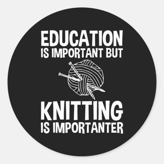 Onderwijs is belangrijk, maar sport is belangrijk ronde sticker (Voorkant)