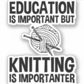 Onderwijs is belangrijk, maar sport is belangrijk sticker (Voorkant)