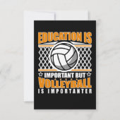 Onderwijs is belangrijk, maar volleybal is belangr kaart (Voorkant)