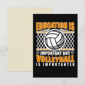 Onderwijs is belangrijk, maar volleybal is belangr kaart (Voorkant / Achterkant)