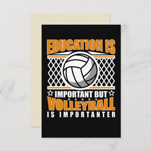 Onderwijs is belangrijk, maar volleybal is belangr kaart (Voorkant / Achterkant)