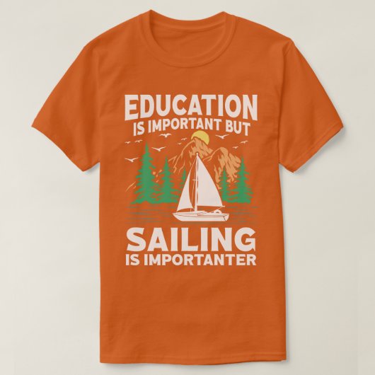 Onderwijs is belangrijk, maar winkelen is belangri t-shirt (Design voorkant)