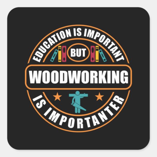 Onderwijs is belangrijk om te kamperen vierkante sticker (Voorkant)