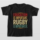 Onderwijs is belangrijk Rugby is belangrijk Grappi T-shirt (Laagn)