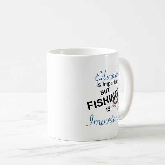 ONDERWIJS IS BELANGRIJK - VIST IS BELANGRIJK KOFFIEMOK (Voorkant rechts)