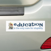 Onderwijs is de remedie bumpersticker (Op auto)