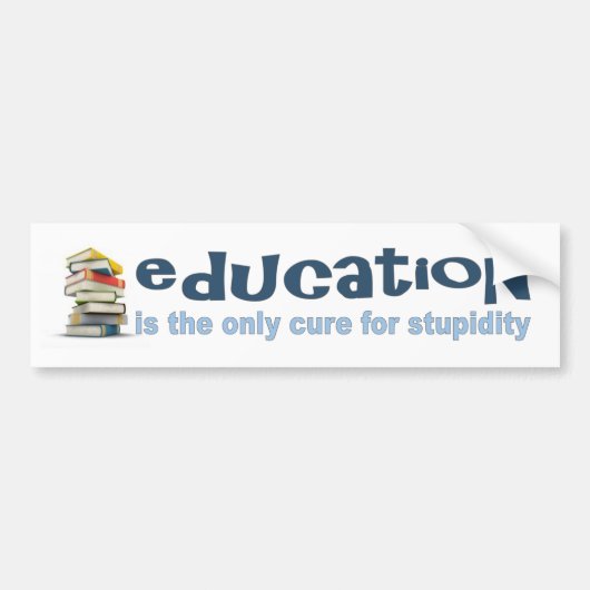 Onderwijs is de remedie bumpersticker (Voorkant)