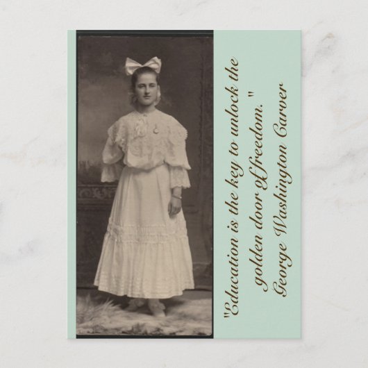 Onderwijs is de sleutel om de gouden deur open te  briefkaart (Voorkant)