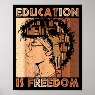 Onderwijs Is Dom Zwarte Leraar Boeken Zwarte Gesch Poster