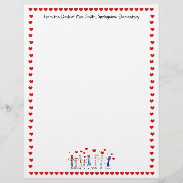 Onderwijs is een kunstwerk letterhead (Voorkant)