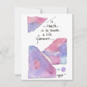 Onderwijs is een leven voor altijd aanraken met kl notitiekaartje (Voorkant)