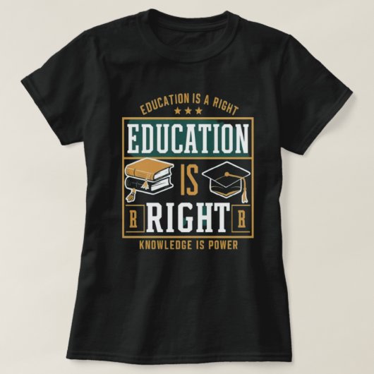 Onderwijs is een recht t-shirt (Design voorkant)