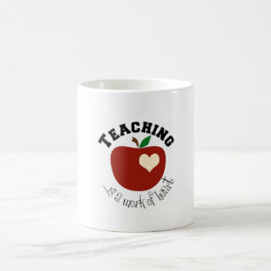 onderwijs is een werk van hart . mok appel, gesche