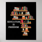 Onderwijs is een zwarte historiek van Freedom Afri Poster (Voorkant)