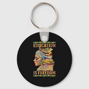 Onderwijs is een zwarte historiek van Freedom Afri Sleutelhanger