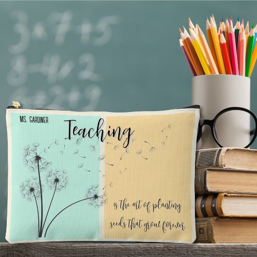 Onderwijs is het planten van zaden Lt. groen en ge Etui