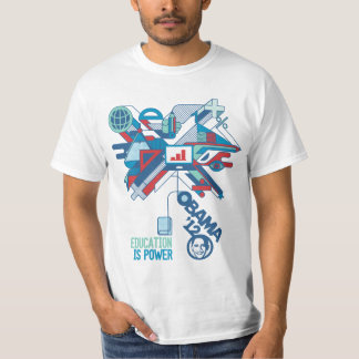 Onderwijs is het Power Obama-Shirt T-shirt