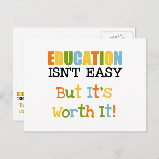 Onderwijs is het waard briefkaart (Voorkant / Achterkant)