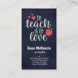 Onderwijs is liefde visitekaartje