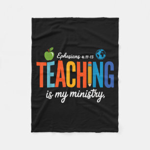 Onderwijs Is Mijn Dienst Schrift Christelijk Jezus Fleece Deken