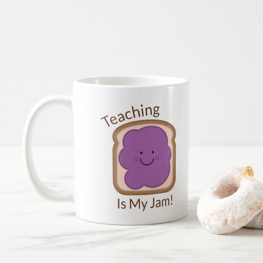 Onderwijs is mijn Jam Coffee-Mok Koffiemok (Met donut)