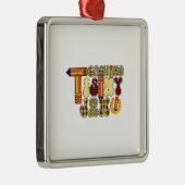 Onderwijs is mijn jam metalen ornament (Rechts)