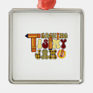 Onderwijs is mijn jam metalen ornament