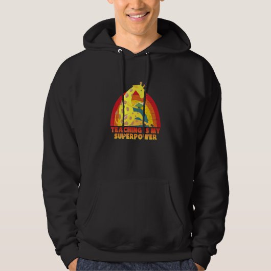 Onderwijs is mijn Superpower Fun Educator Hoodie (Voorkant)