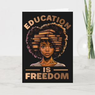 Onderwijs Is Vrijheid Afro-Amerikaanse Zwarte Hist Kaart