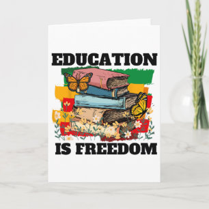 Onderwijs Is Vrijheid Afro-Amerikaanse Zwarte Hist Kaart