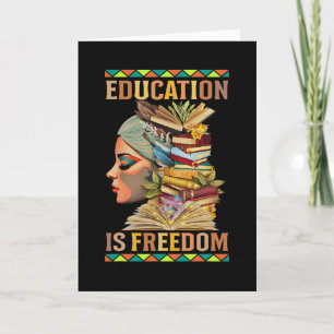 Onderwijs Is Vrijheid Afro-Amerikaanse Zwarte Hist Kaart