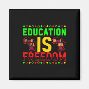 Onderwijs Is Vrijheid Afro-Amerikaanse Zwarte Hist Magneet