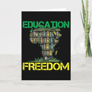 Onderwijs Is Vrijheid Black History Month Afrikaan Kaart