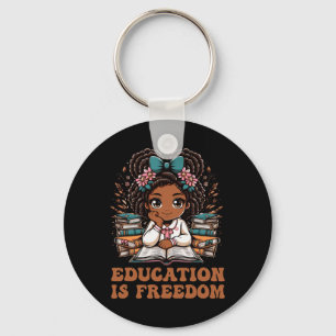 Onderwijs Is Vrijheid Boek Lezer Black History Maa Sleutelhanger