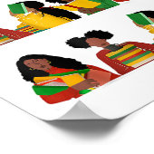 Onderwijs is Vrijheid Koningin Melanin Zwart Vrouw Poster (Hoek)