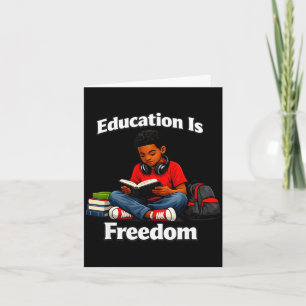 Onderwijs is vrijheid lezen ontwerp zwarte geschie kaart
