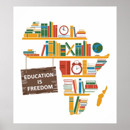 Onderwijs is vrijheid poster (Voorkant)