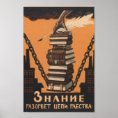 Onderwijs is vrijheid - Sovjetpropaganda Poster (Voorkant)