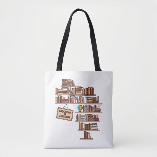Onderwijs is vrijheid tote bag (Voorkant)