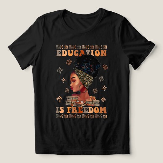 Onderwijs is vrijheid Tri-Blend shirt (Design voorkant)