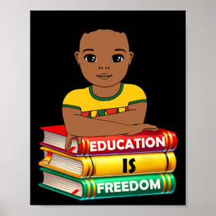 Onderwijs Is Vrijheid Zwarte Geschiedenis Maand Af Poster