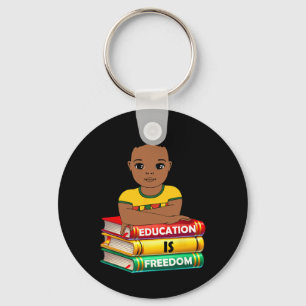 Onderwijs Is Vrijheid Zwarte Geschiedenis Maand Af Sleutelhanger