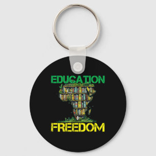 Onderwijs Is Vrijheid Zwarte Geschiedenis Maand Af Sleutelhanger