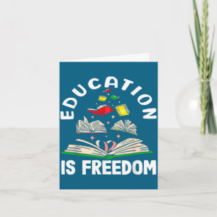 Onderwijs is vrijheid zwarte geschiedenis maand kaart