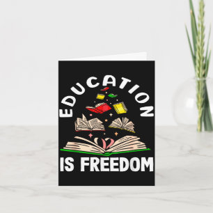 Onderwijs is vrijheid zwarte geschiedenis maand kaart